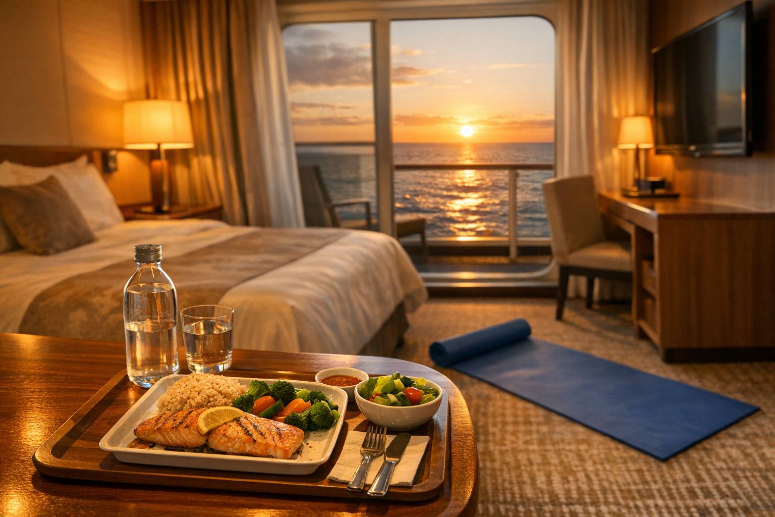 Recuperación tras un día de excursiones en un crucero por México: qué cenar, cómo estirar y cómo dormir mejor Recuperación tras un día de excursiones en un crucero por México: qué cenar, cómo estirar y cómo dormir mejor